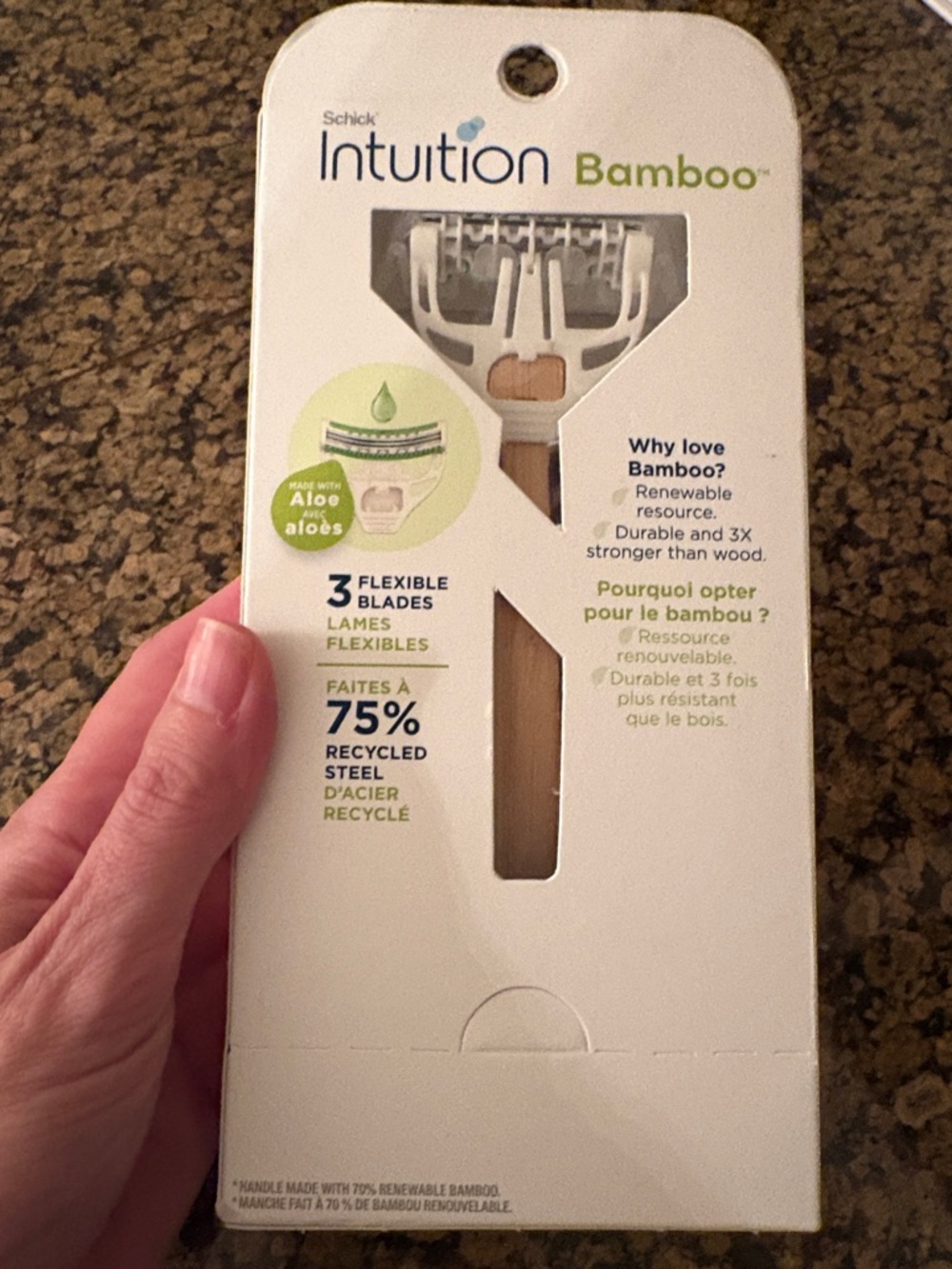 Schick Intuition Bamboo Hybrid Razor Kit - Picture 2 of 3